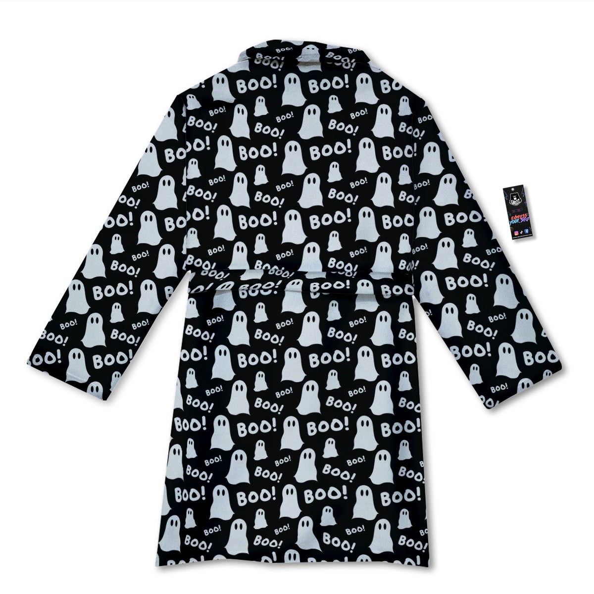 Ghost Cartoon Print Pattern Bathrobe-grizzshop