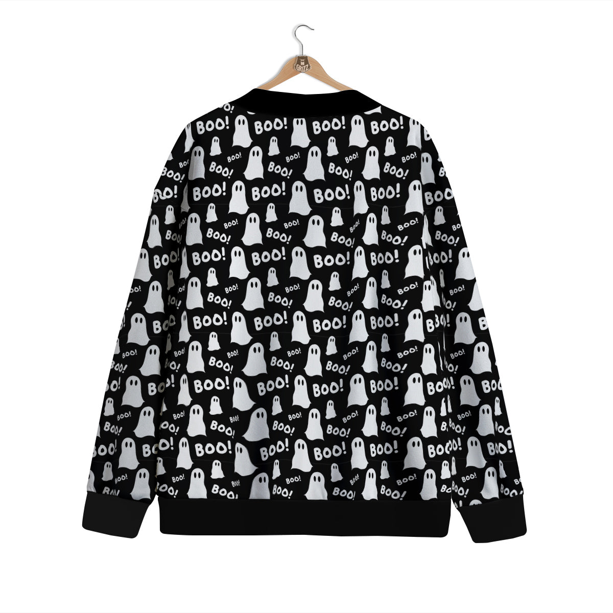 Ghost Cartoon Print Pattern Cardigan-grizzshop