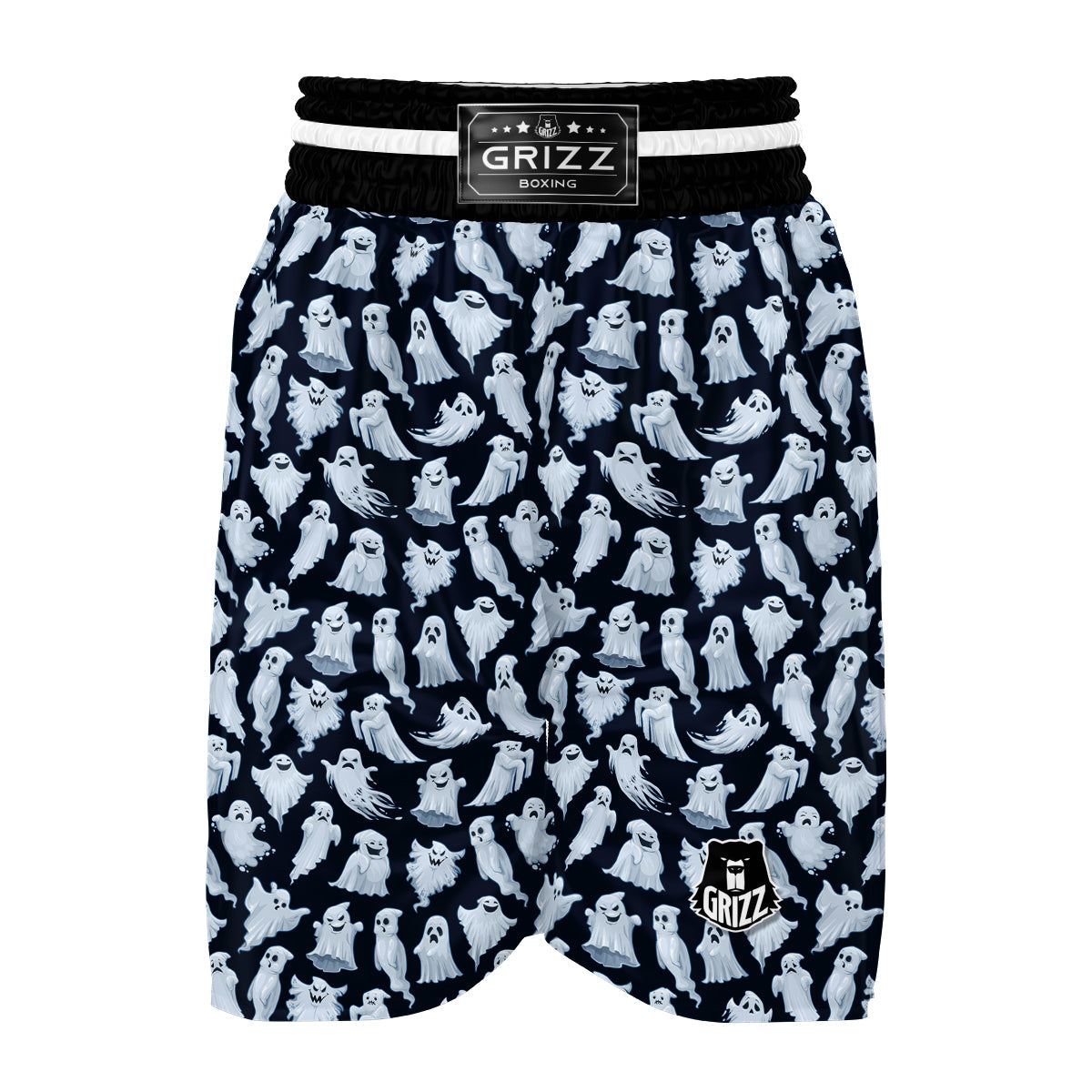 Ghost Exotic Boo Print Pattern Boxing Shorts-grizzshop
