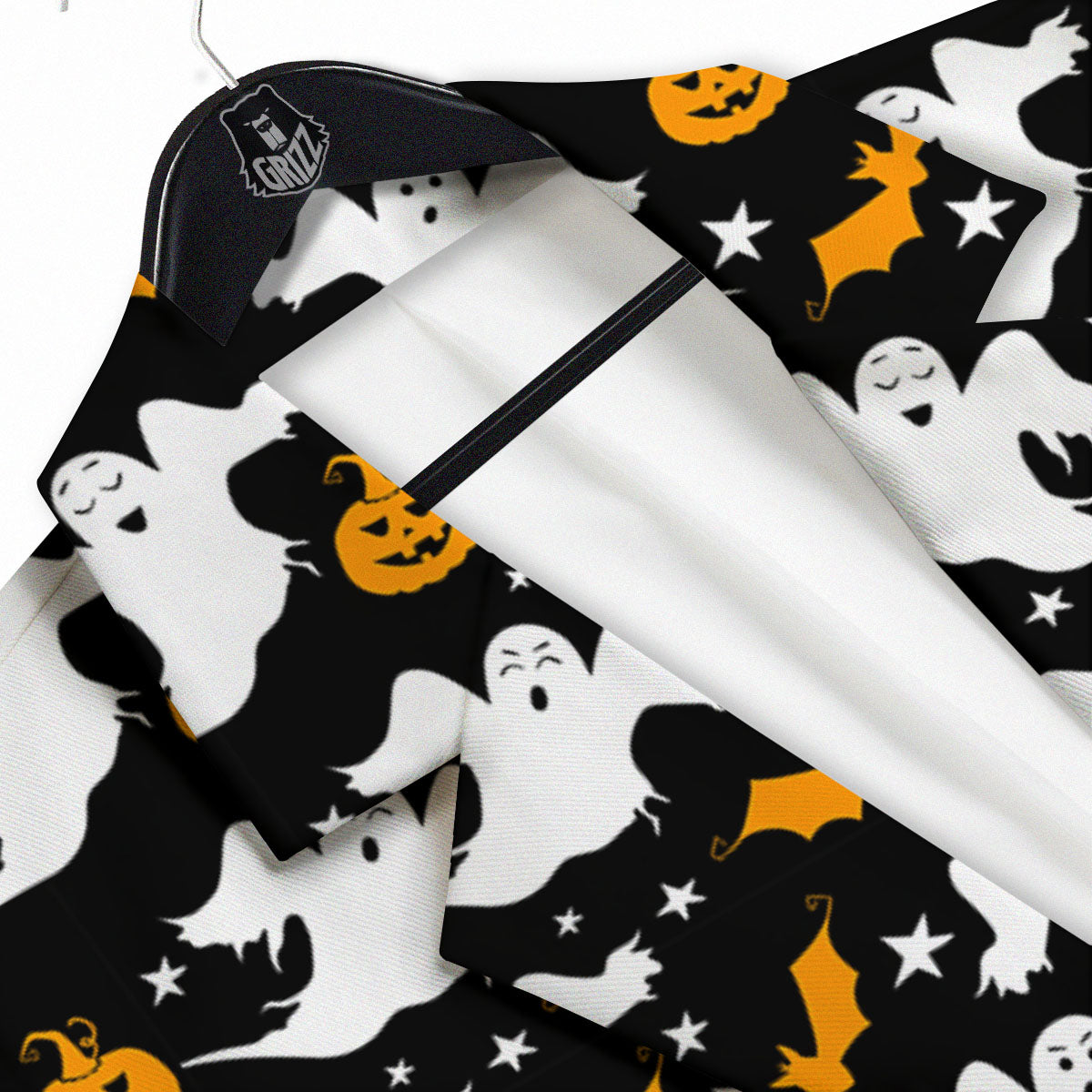 Ghost Halloween Print Pattern Men's Sport Coat-grizzshop