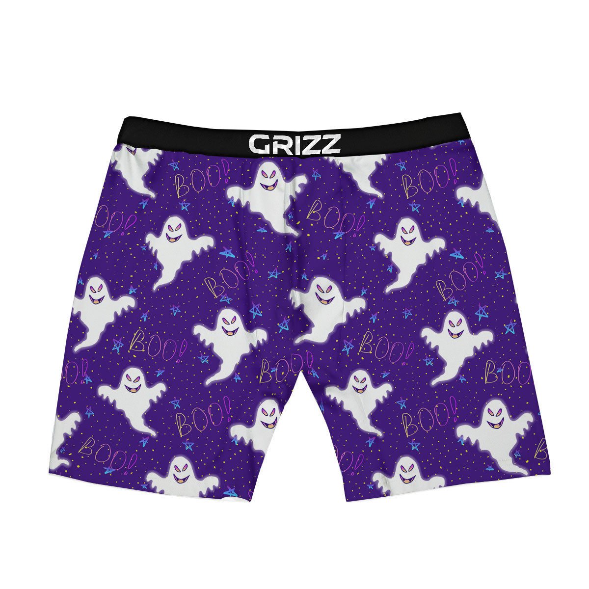 Ghost Happy Halloween Print Pattern Boxer Briefs-grizzshop