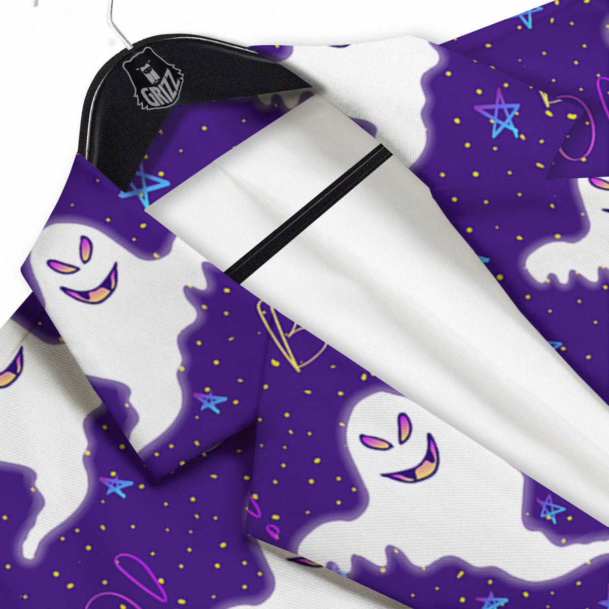 Ghost Happy Halloween Print Pattern Men's Sport Coat-grizzshop