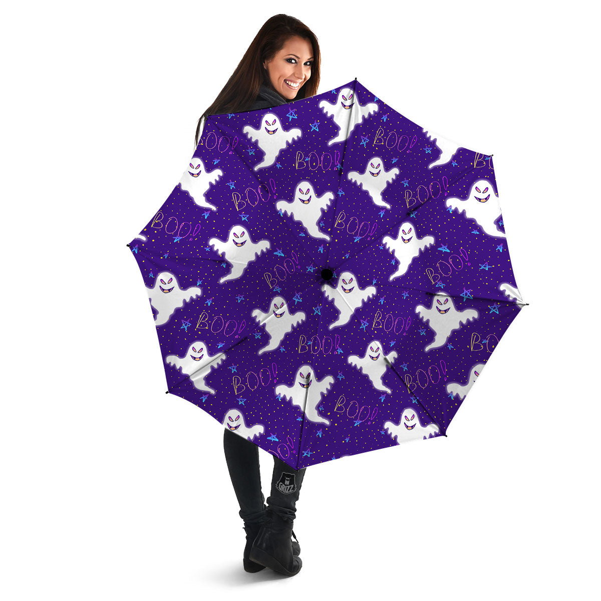 Ghost Happy Halloween Print Pattern Umbrella-grizzshop