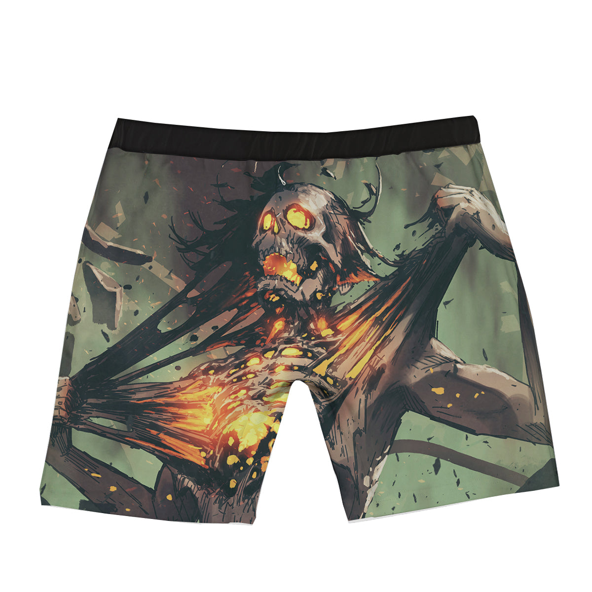 Ghost Skeleton Print Boxer Briefs-grizzshop