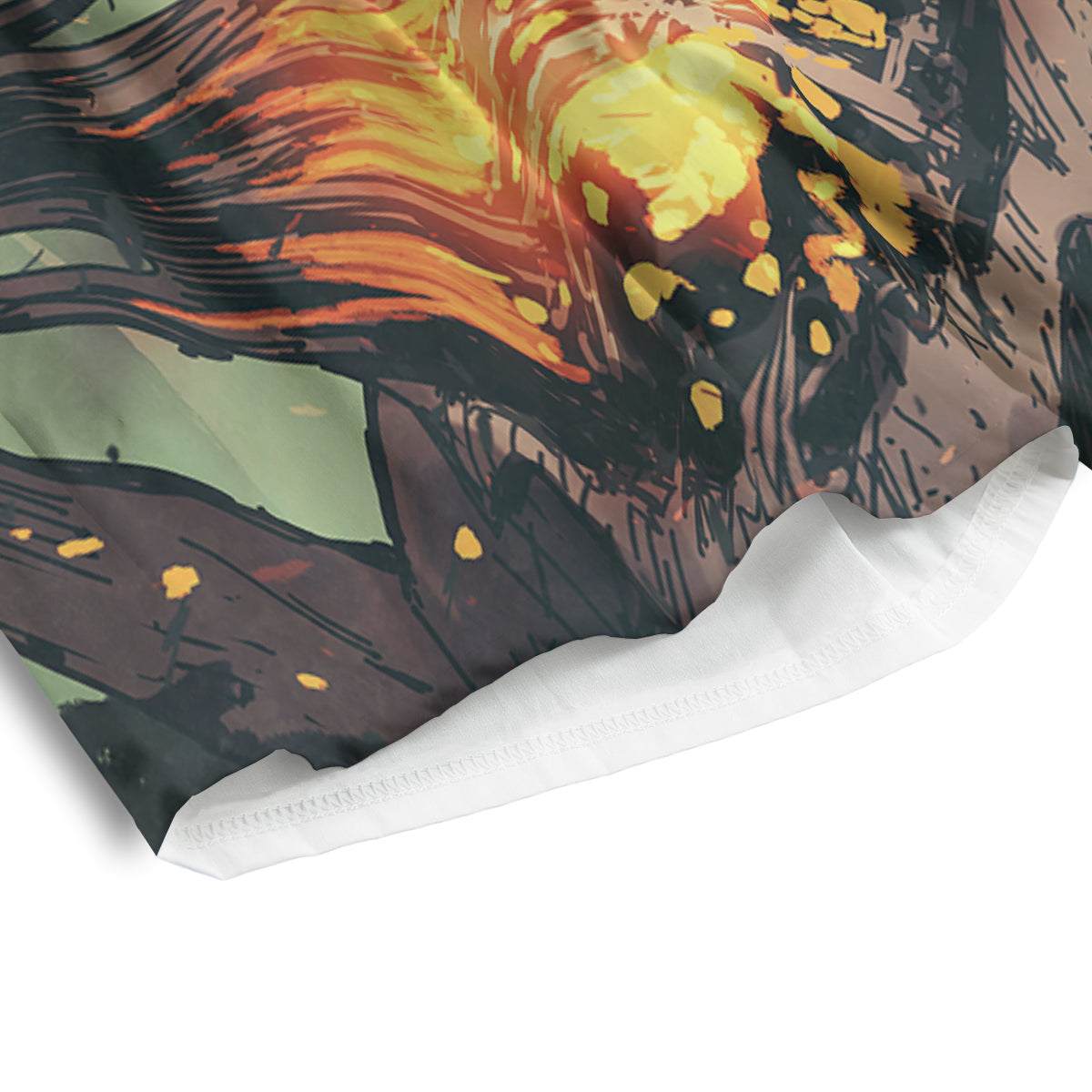Ghost Skeleton Print Men's Athletic Shorts