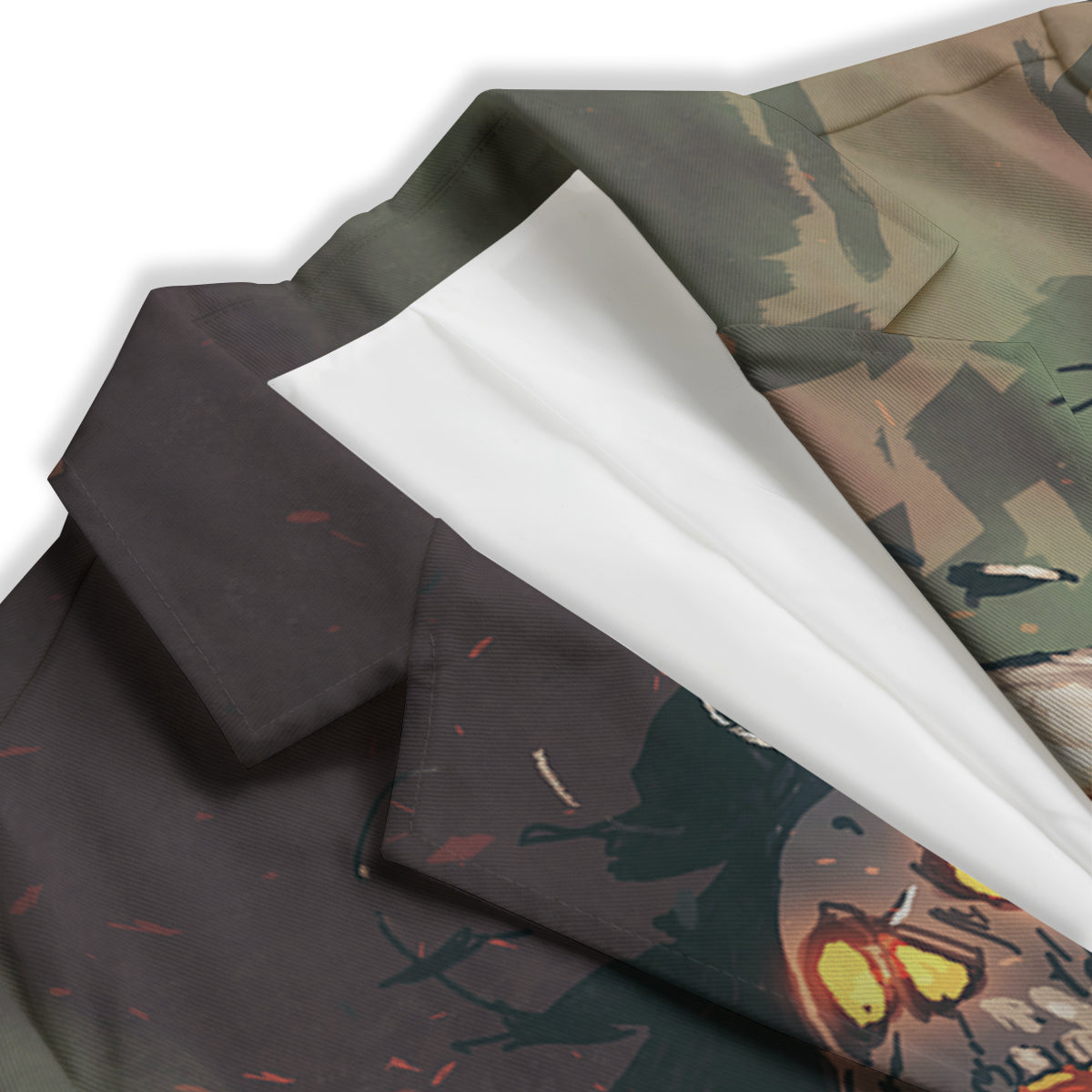 Ghost Skeleton Print Women's Blazer-grizzshop