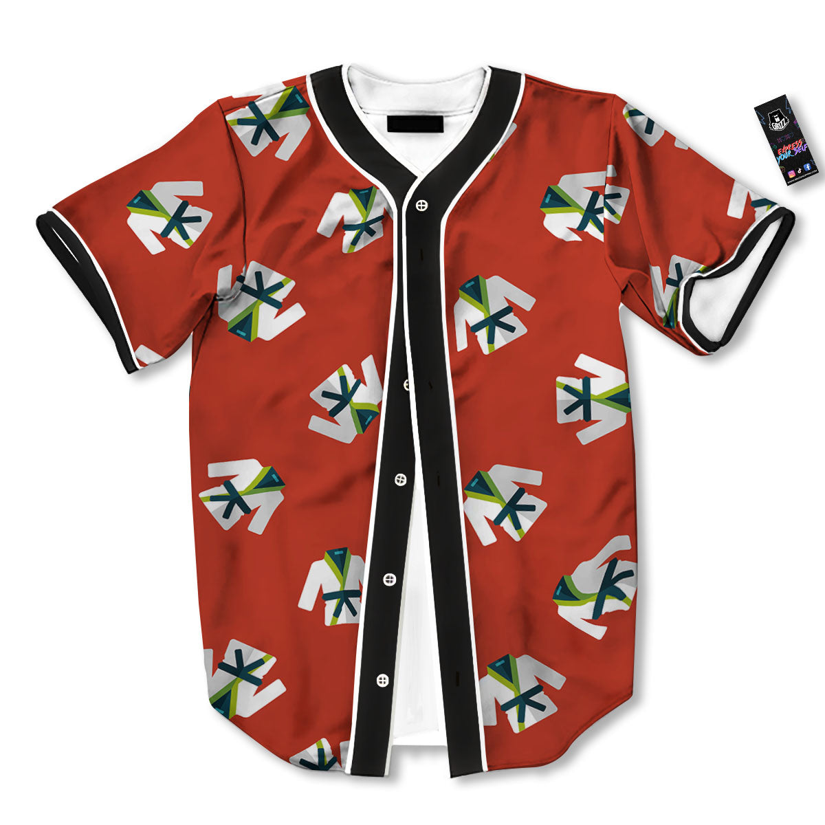 Gi Karate Print Pattern Baseball Jersey-grizzshop