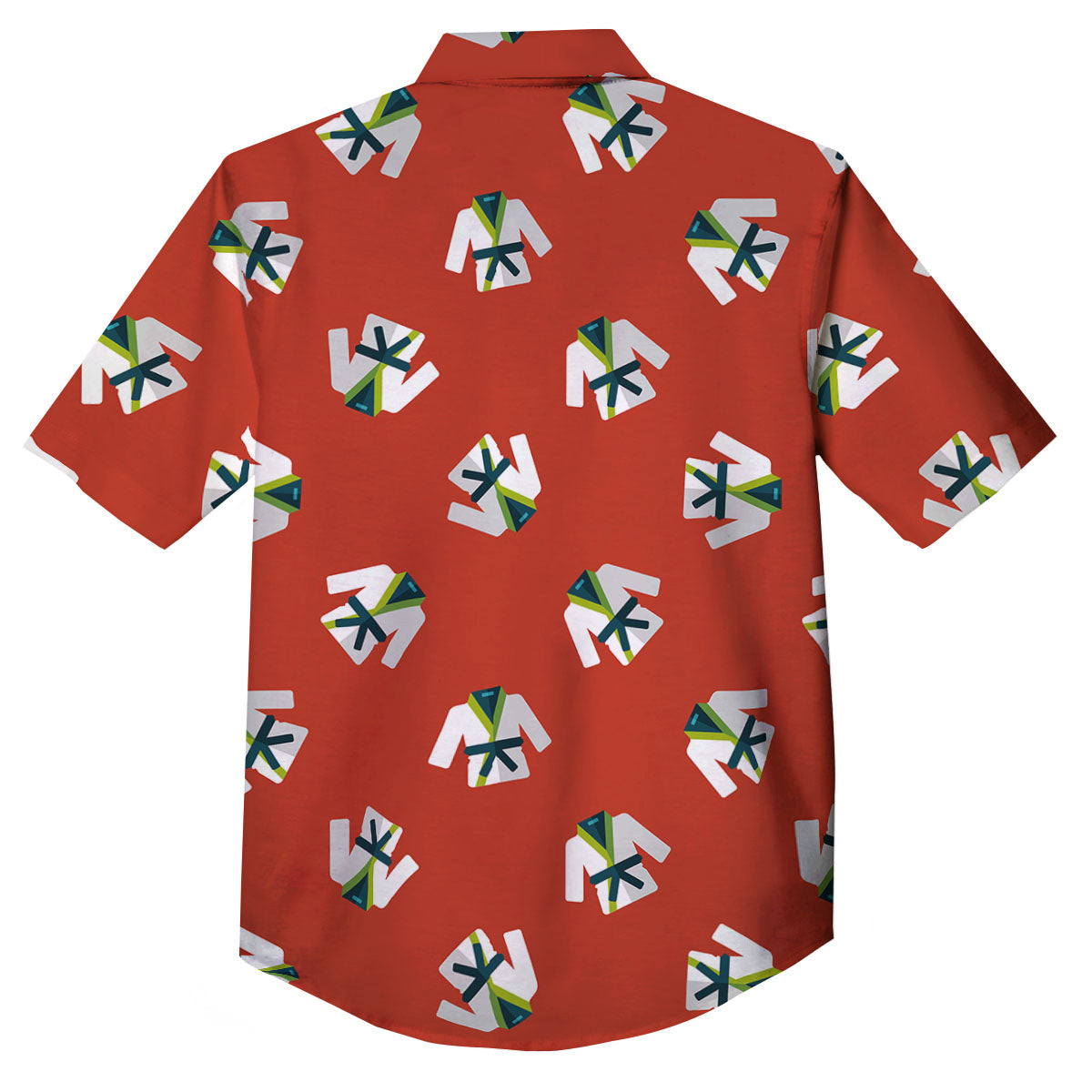 Gi Karate Print Pattern Button Up Shirt-grizzshop