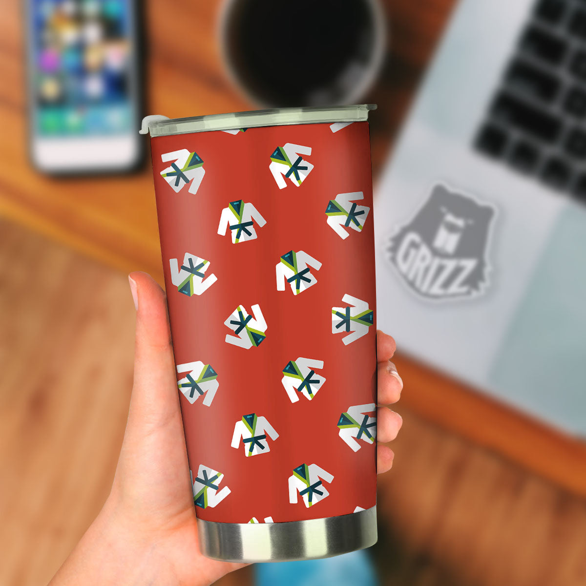 Gi Karate Print Pattern Tumbler-grizzshop