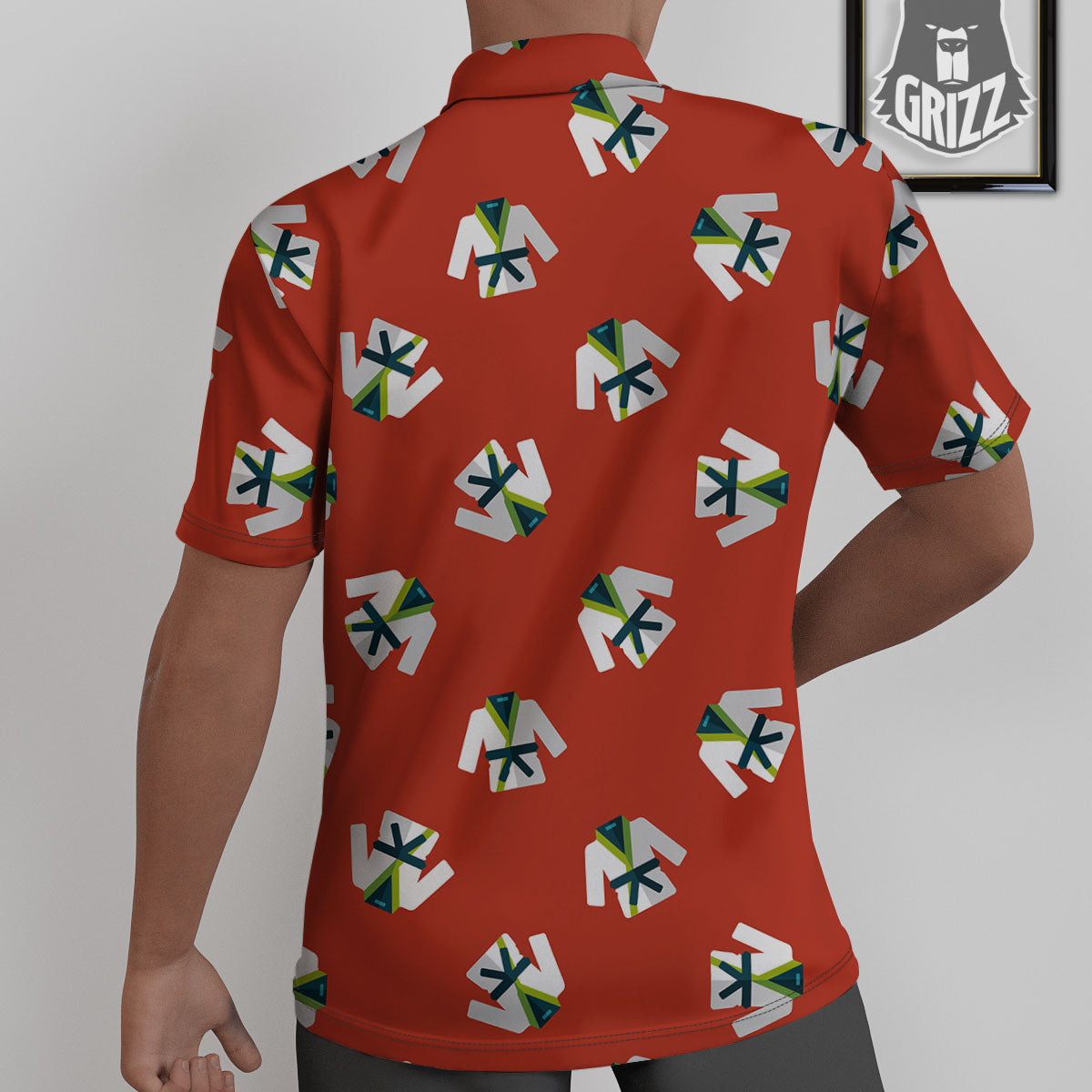 Gi Karate Print Pattern Untucked Shirts-grizzshop