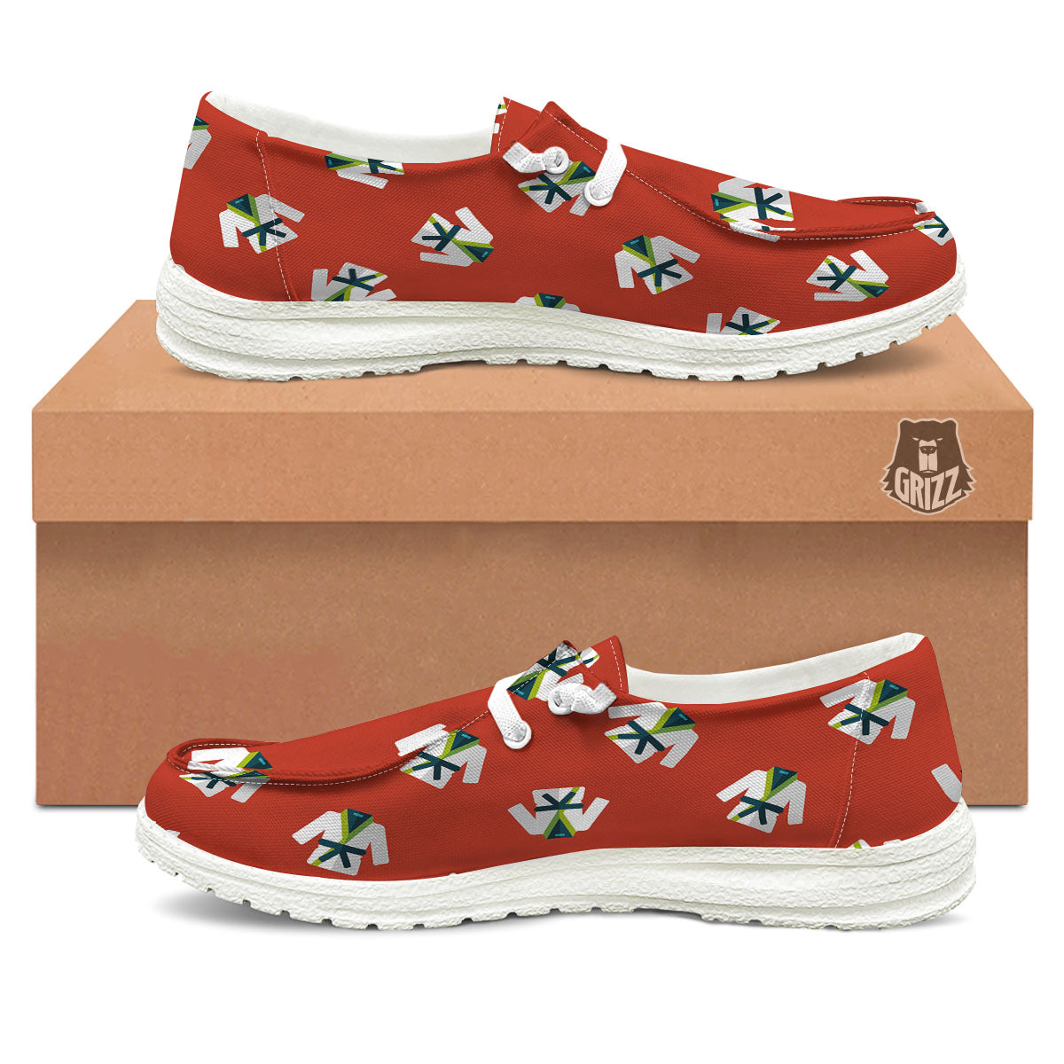 Gi Karate Print Pattern White Loafers-grizzshop