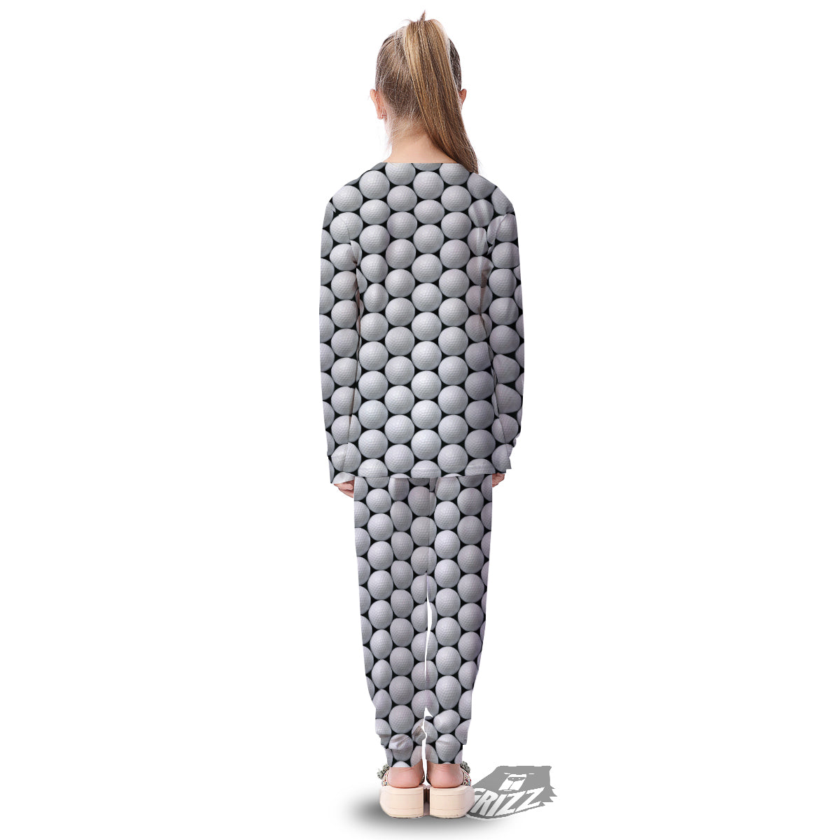 Giant Golf Ball Print Pattern Kid's Pajamas-grizzshop