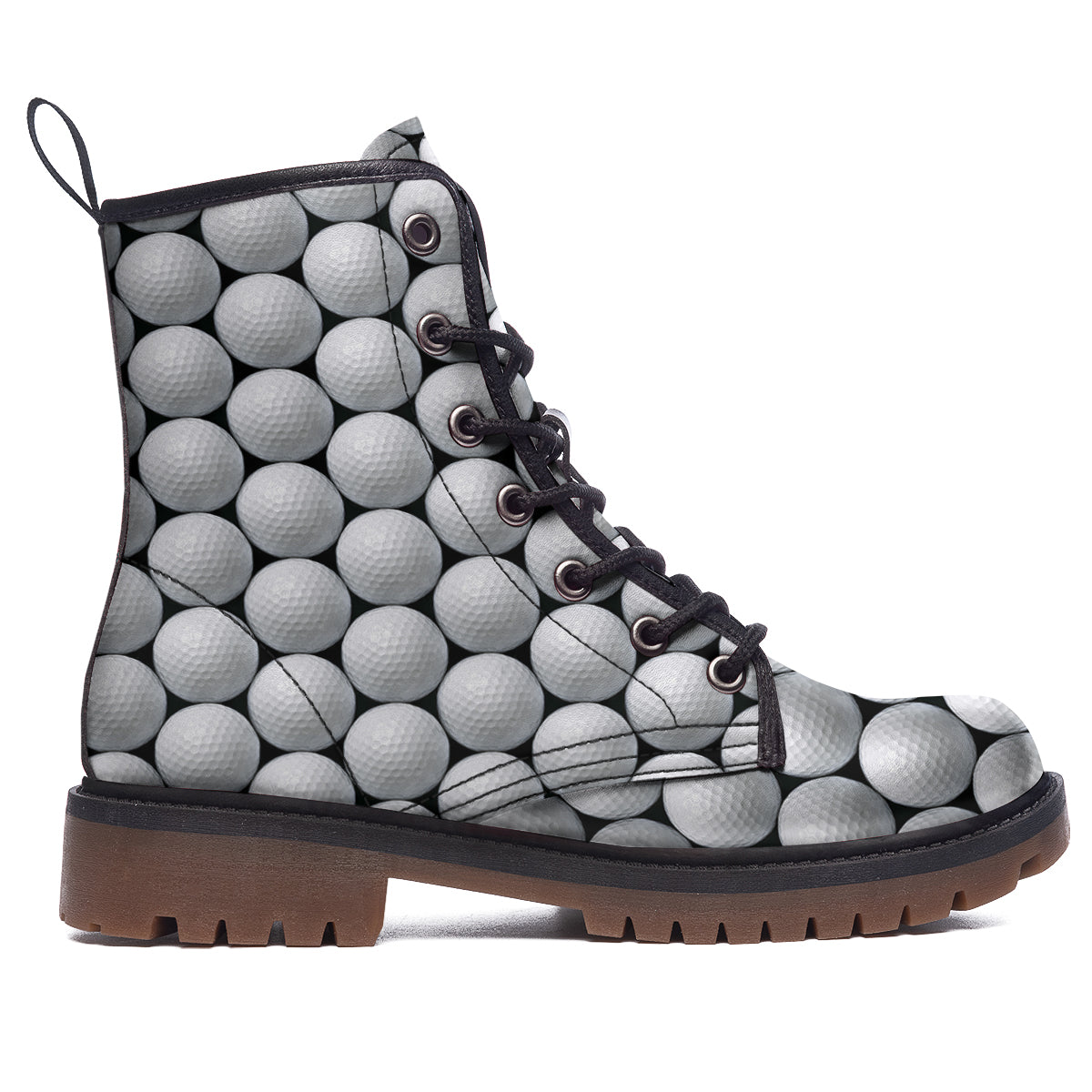 Giant Golf Ball Print Pattern Work Boots-grizzshop