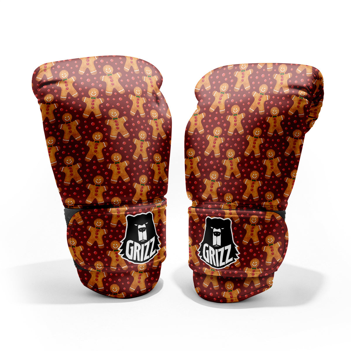 Gingerbread Brown Print Pattern Pro Boxing Glove
