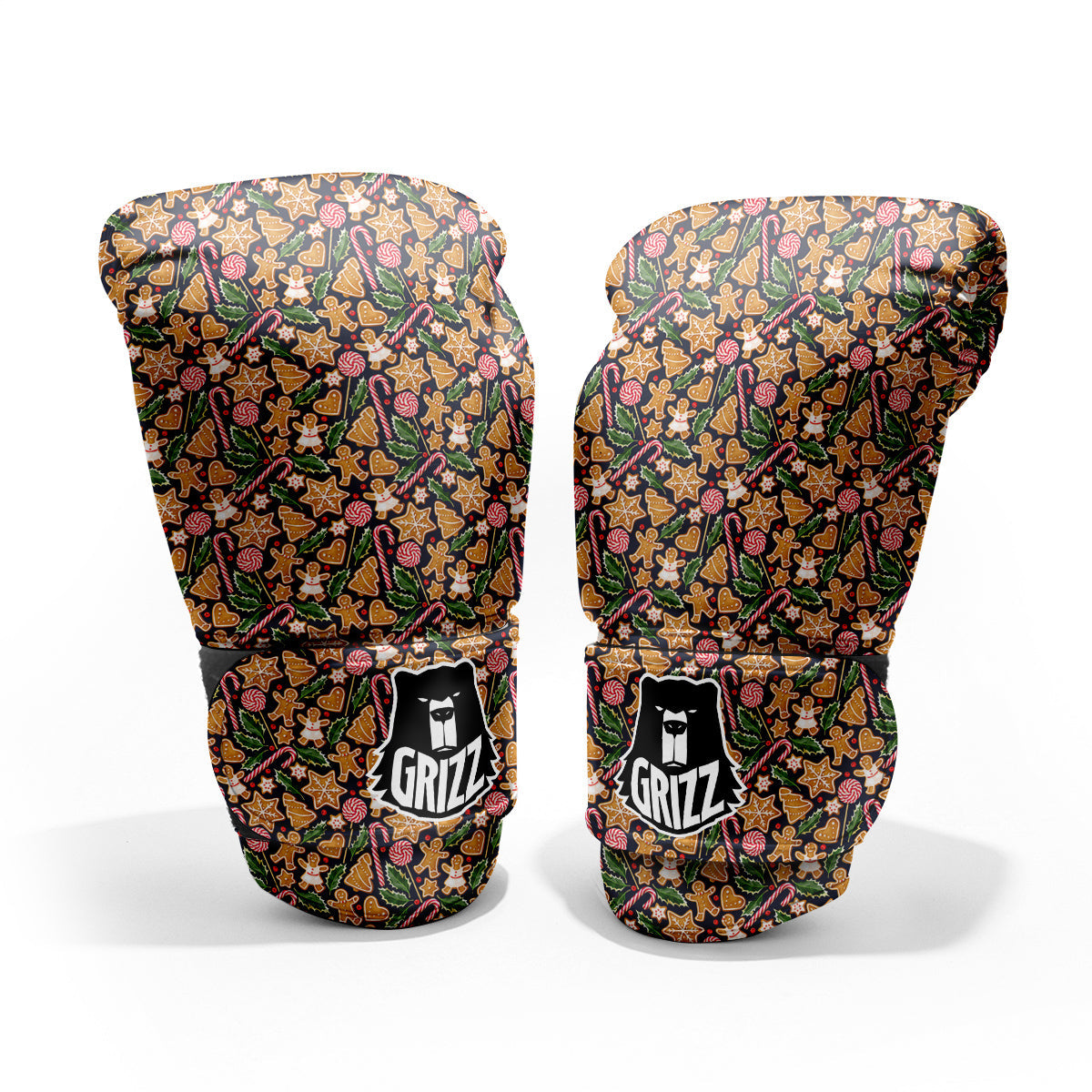 Gingerbread Cute Print Pattern Sparring Gloves-grizzshop