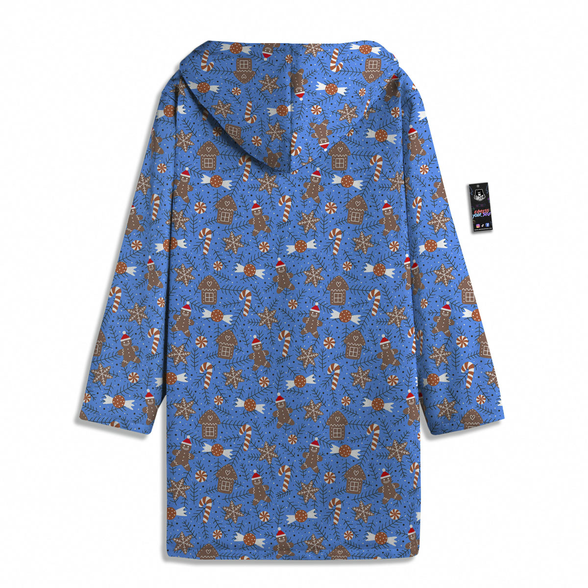 Gingerbread Man Christmas Print Pattern Men's Windbreaker Jacket-grizzshop