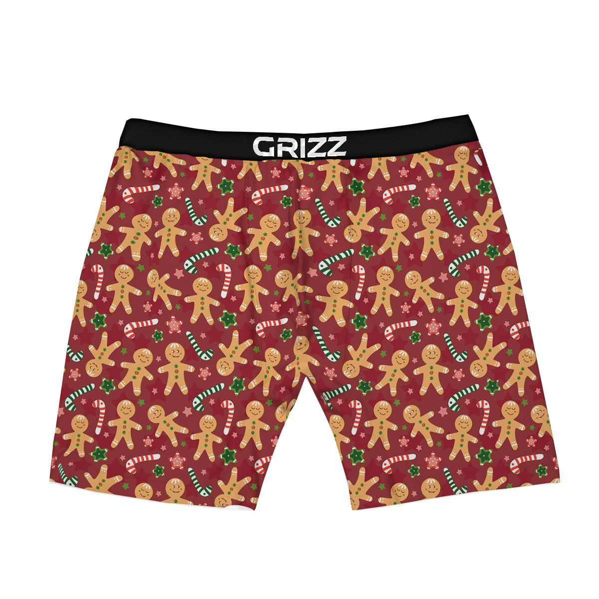 Gingerbread Man Cute Print Pattern Boxer Briefs-grizzshop