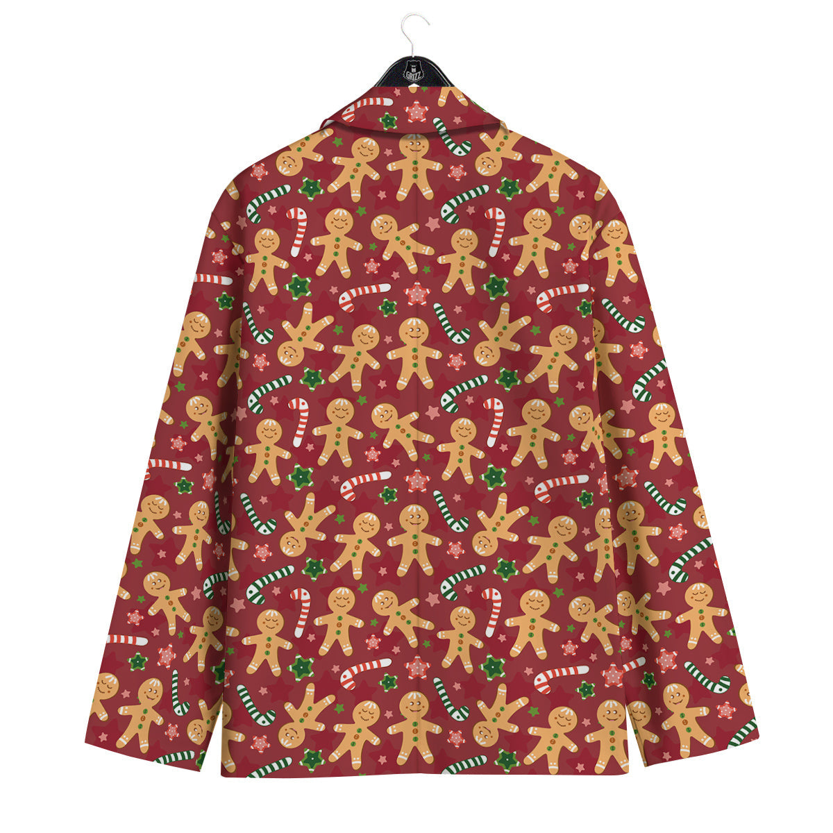 Gingerbread Man Cute Print Pattern Men's Sport Coat-grizzshop