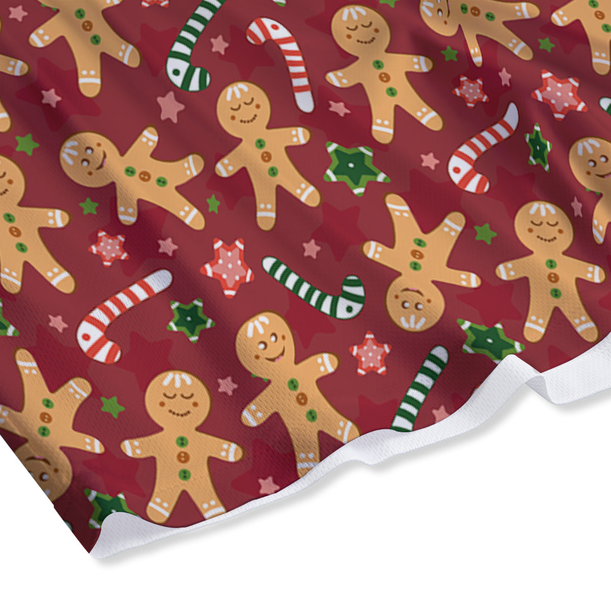 Gingerbread Man Cute Print Pattern Mesh Shorts-grizzshop