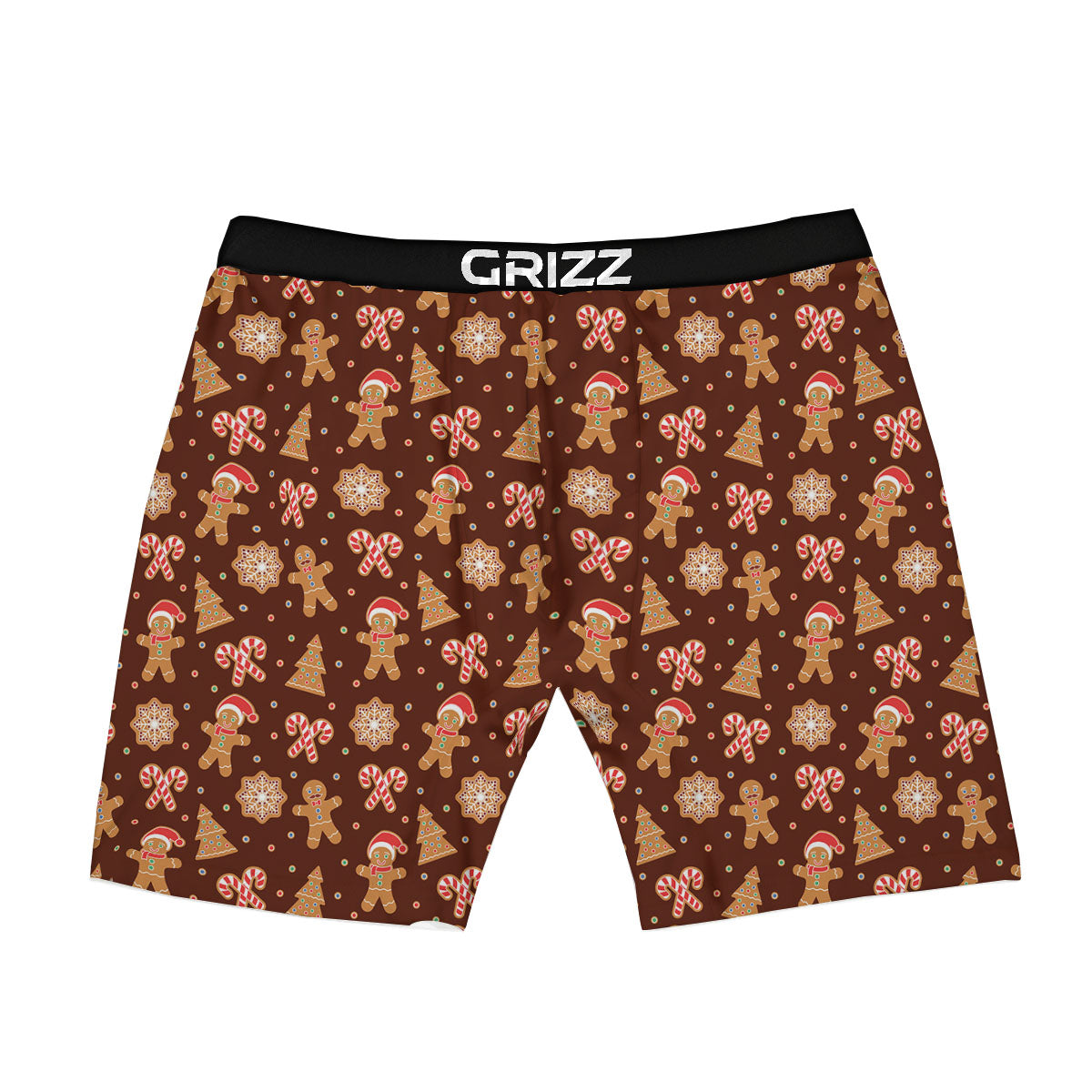 Gingerbread Man Print Pattern Boxer Briefs-grizzshop