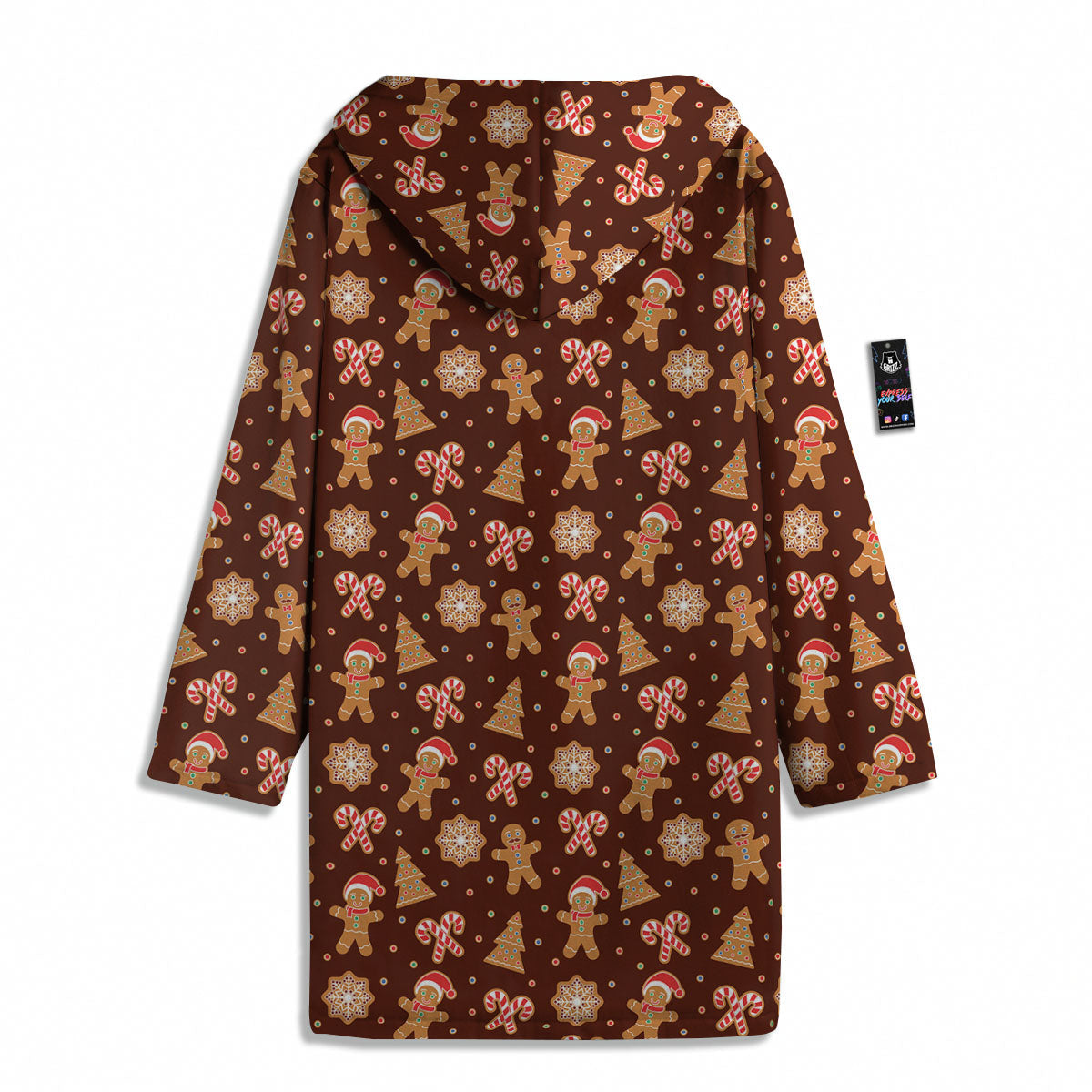 Gingerbread Man Print Pattern Men's Windbreaker Jacket-grizzshop