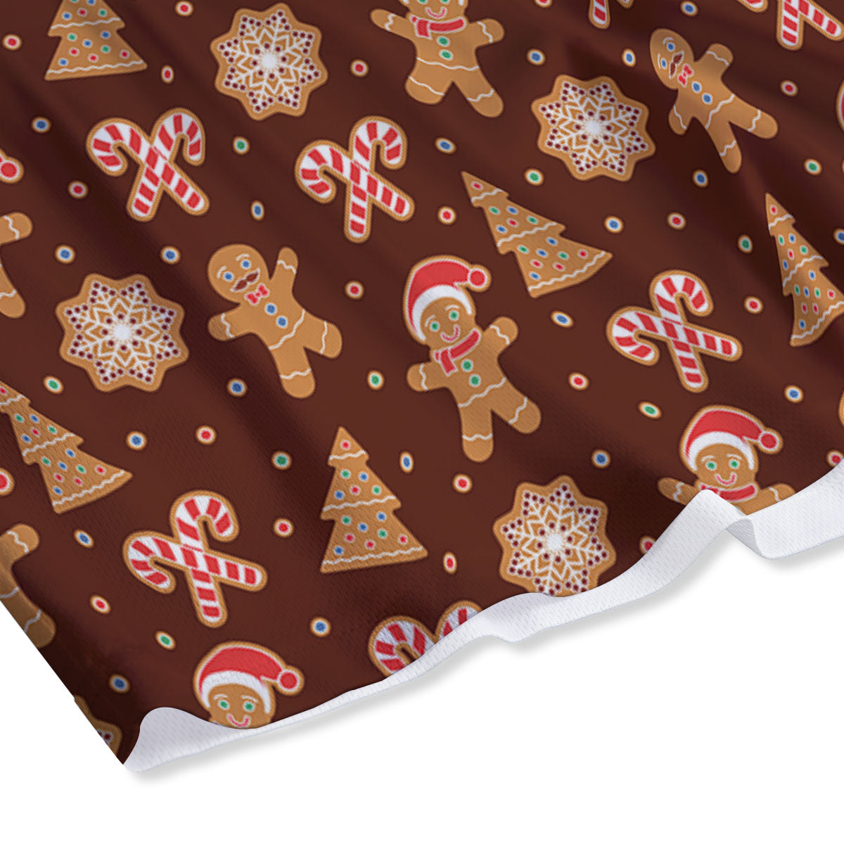 Gingerbread Man Print Pattern Mesh Shorts-grizzshop