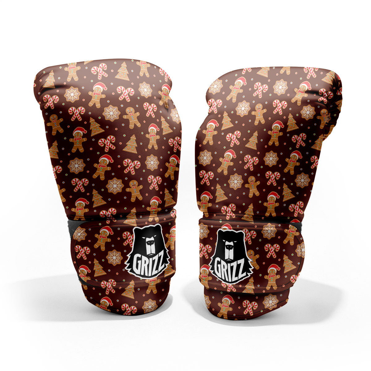 Gingerbread Man Print Pattern Pro Boxing Glove
