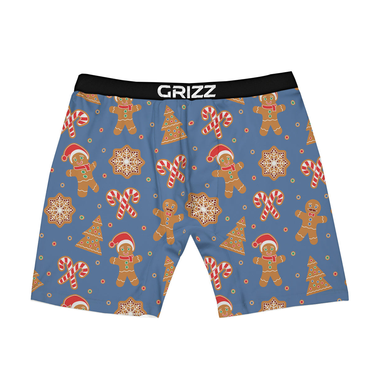 Gingerbread Man Xmas Print Pattern Boxer Briefs-grizzshop