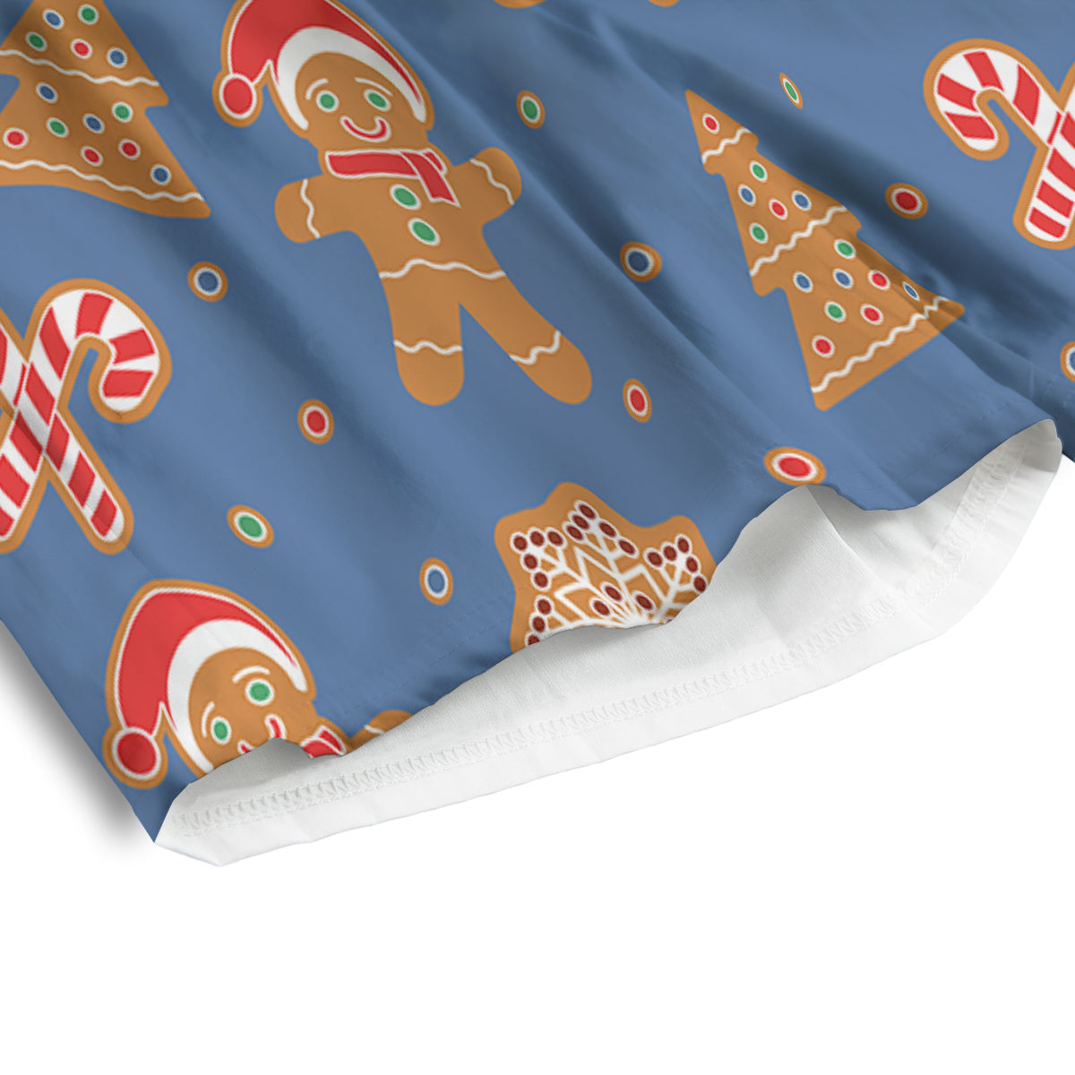 Gingerbread Man Xmas Print Pattern Men's Athletic Shorts