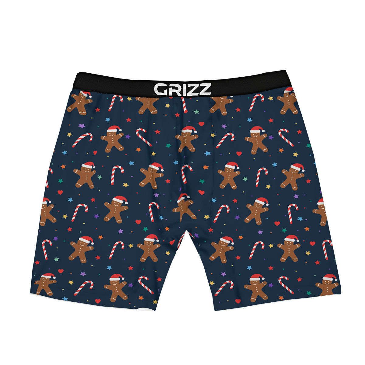 Gingerbread Xmas Print Pattern Boxer Briefs-grizzshop