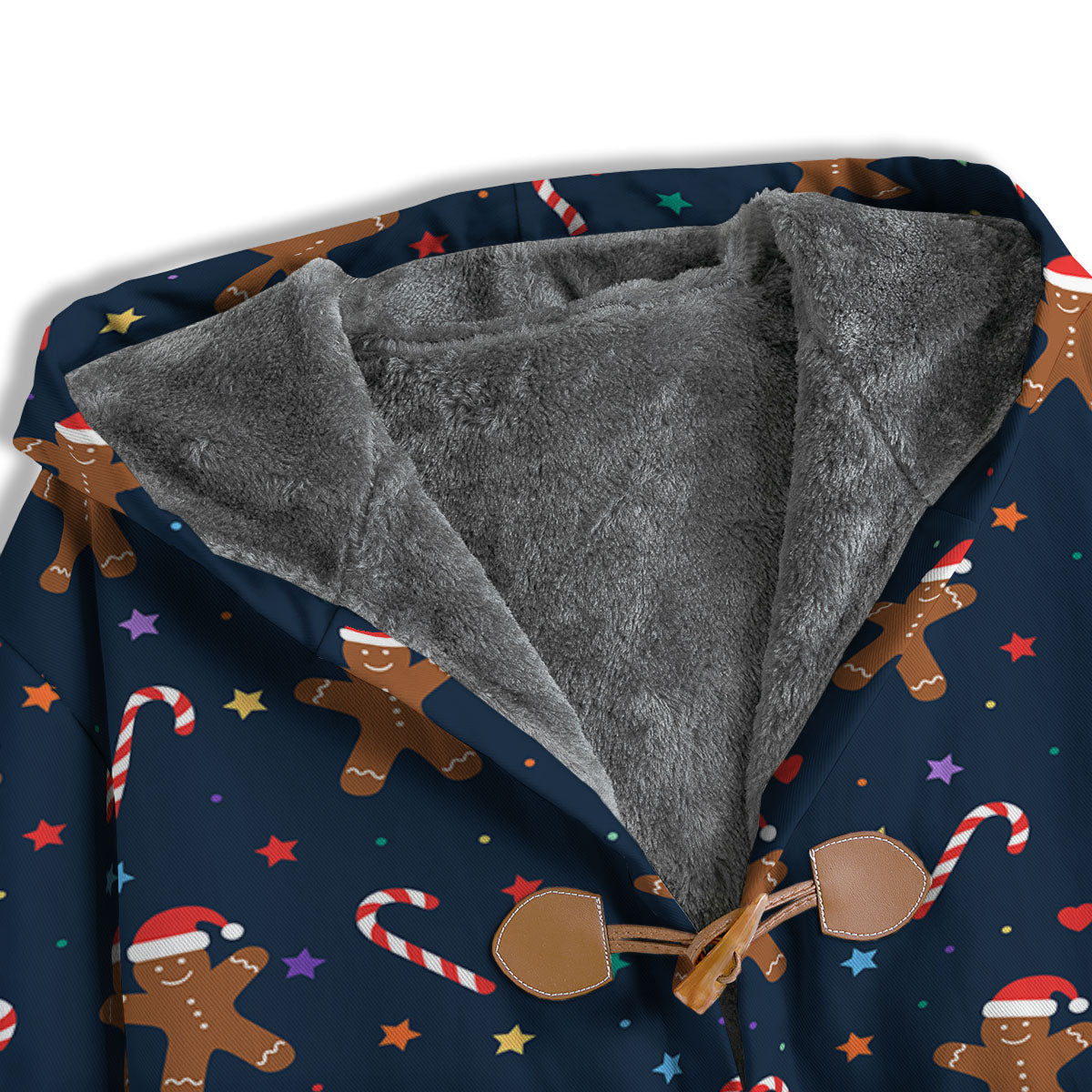 Gingerbread Xmas Print Pattern Men's Windbreaker Jacket-grizzshop