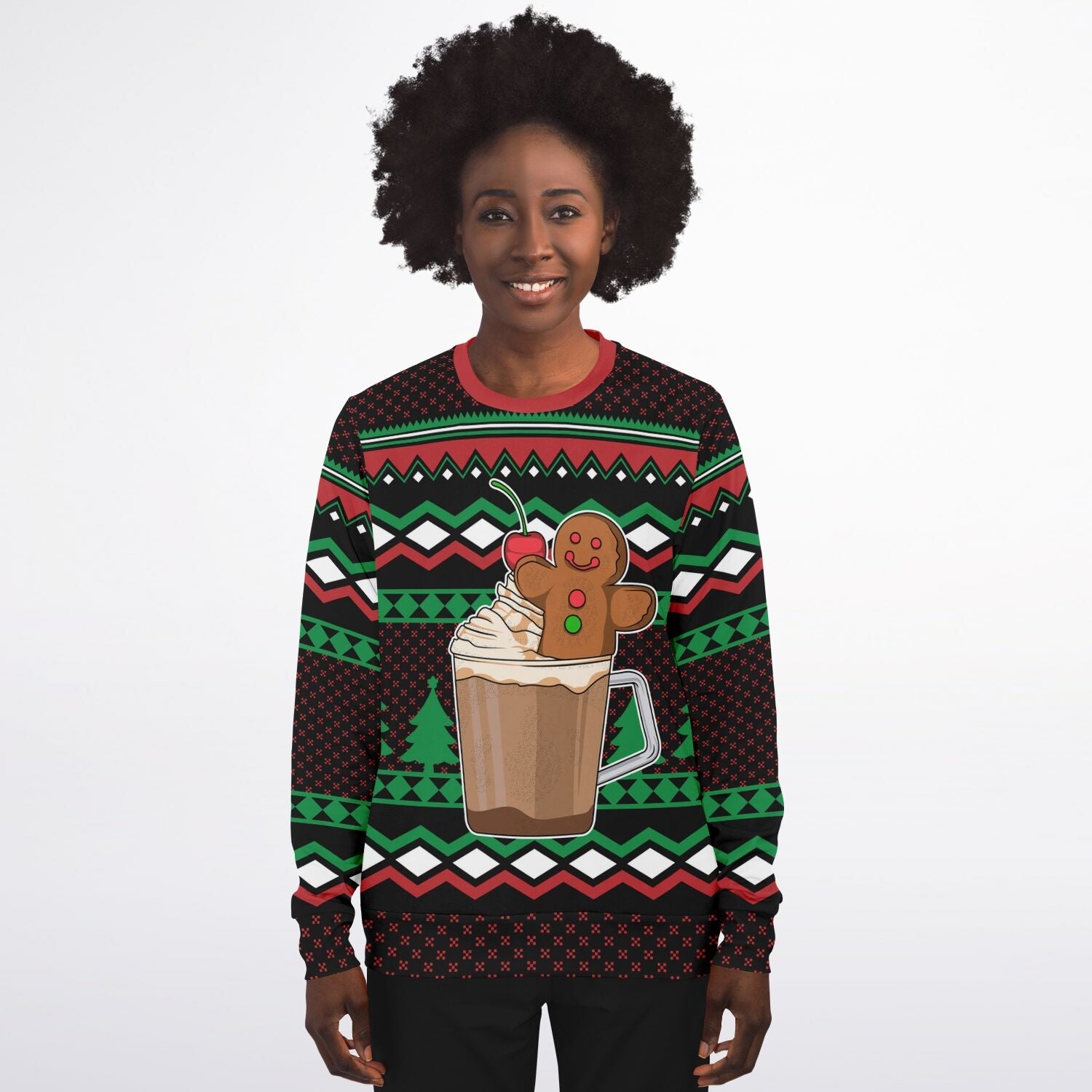 Gingerbread in a Cup Ugly Christmas Sweater-grizzshop