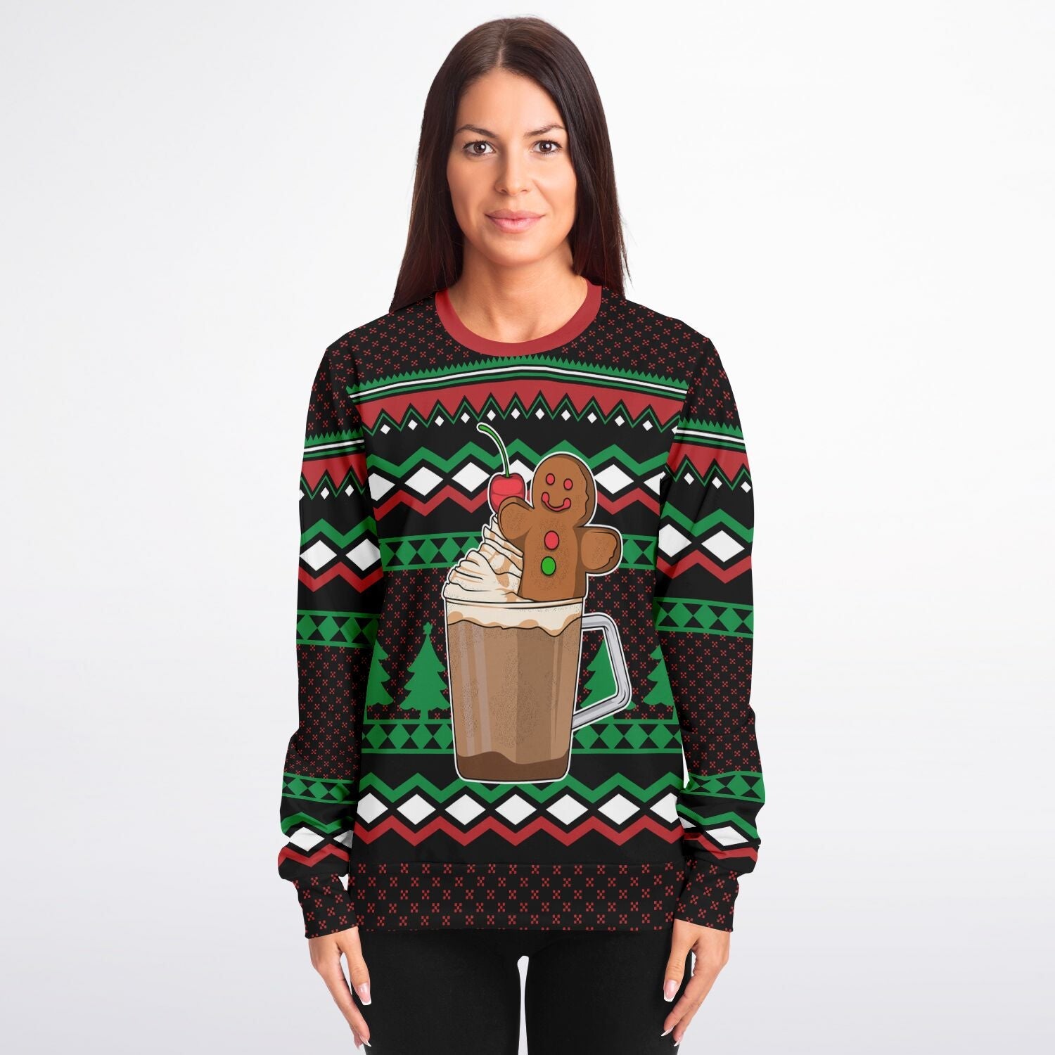Gingerbread in a Cup Ugly Christmas Sweater-grizzshop