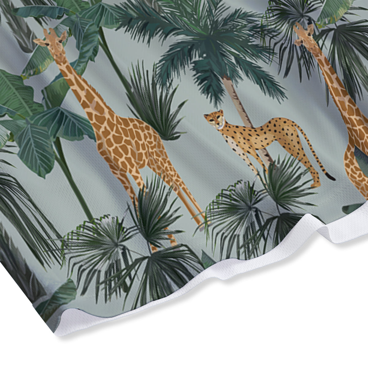 Giraffe And Leopard Vintage Print Pattern Mesh Shorts