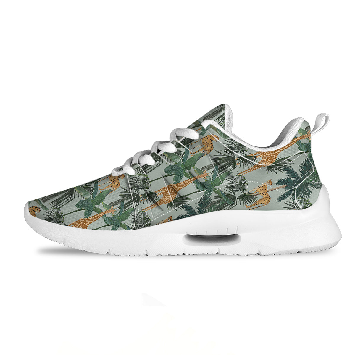 Giraffe And Leopard Vintage Print Pattern Tennis Shoes-grizzshop