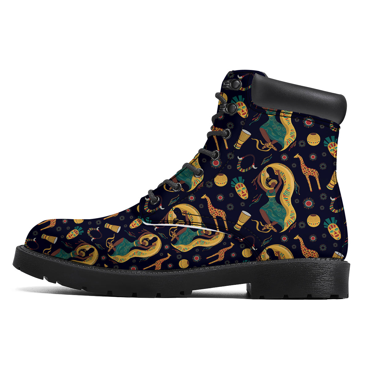 Giraffe Aztec Print Pattern Boots-grizzshop