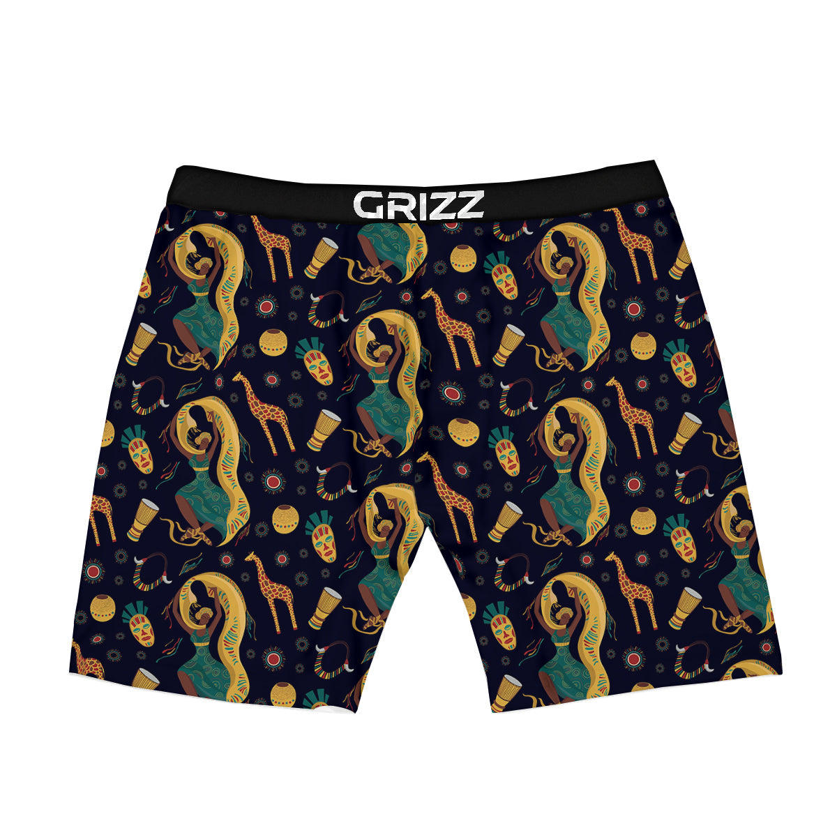 Giraffe Aztec Print Pattern Boxer Briefs-grizzshop