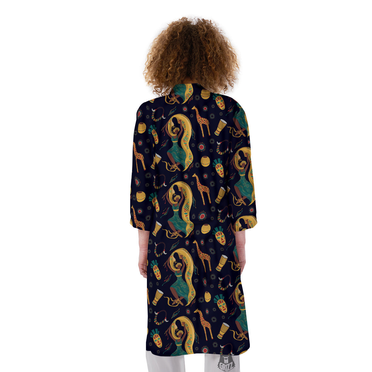 Giraffe Aztec Print Pattern Kimono-grizzshop