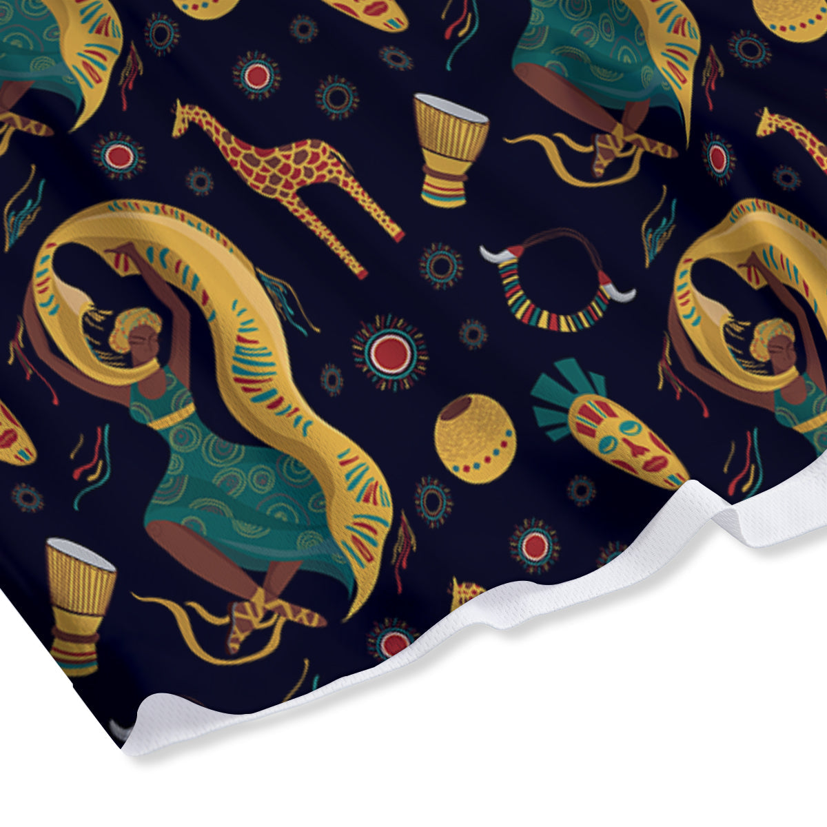 Giraffe Aztec Print Pattern Mesh Shorts-grizzshop