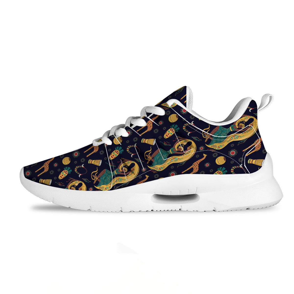 Giraffe Aztec Print Pattern Tennis Shoes-grizzshop