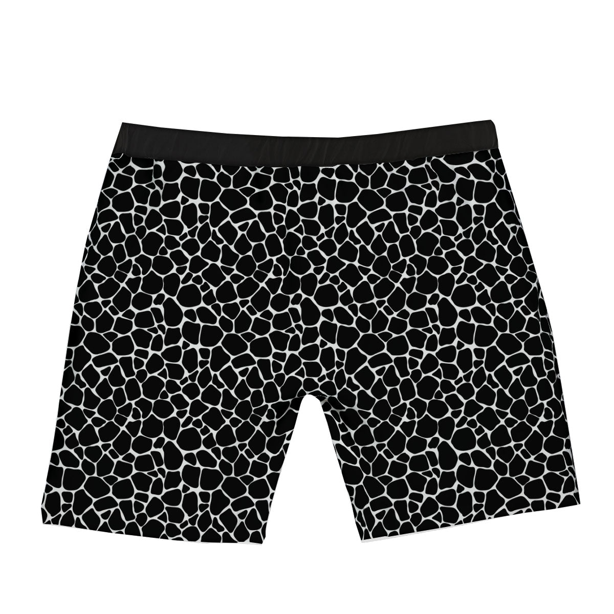Giraffe Black Tropical Print Pattern Boxer Briefs-grizzshop