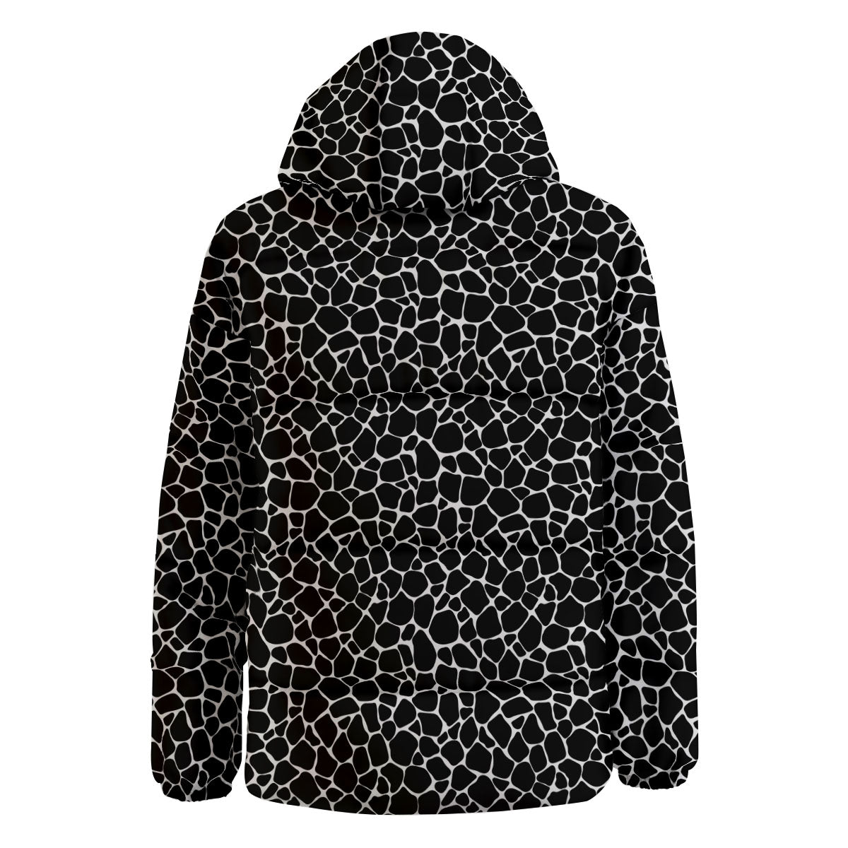 Giraffe Black Tropical Print Pattern Down Jacket-grizzshop