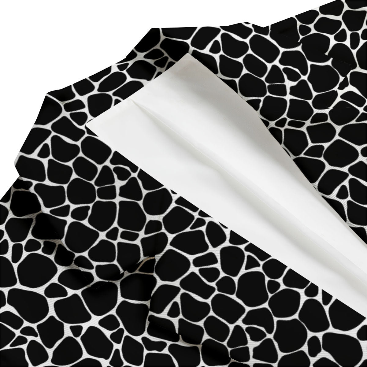 Giraffe Black Tropical Print Pattern Men's Blazer-grizzshop