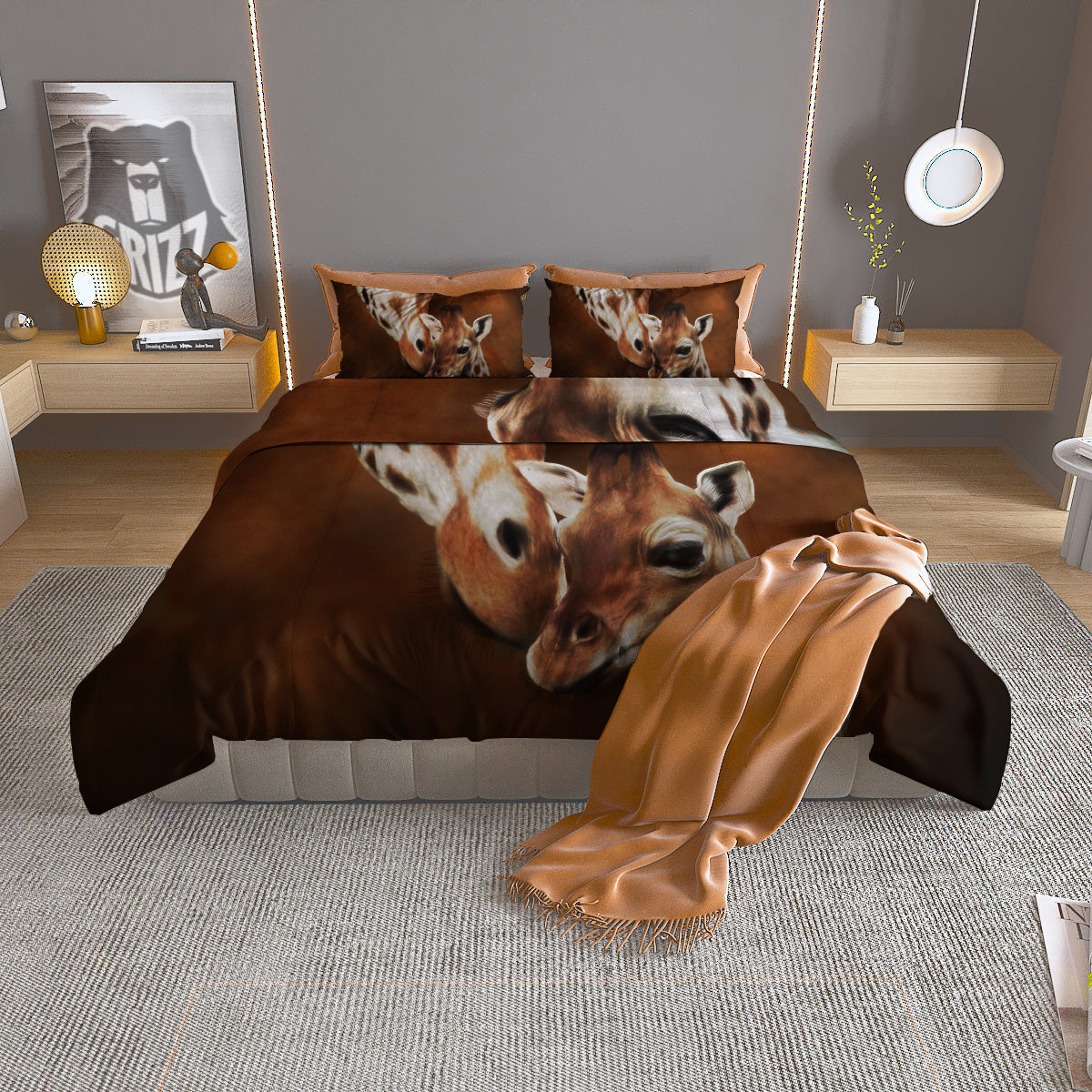 Galaxy Outer Space Dark Universe Print Duvet Cover Bedding Set