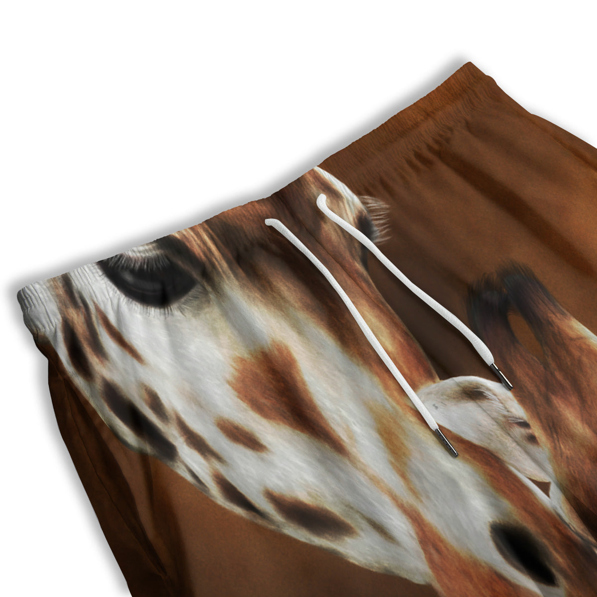 Giraffe Brown Print Men's Athletic Shorts