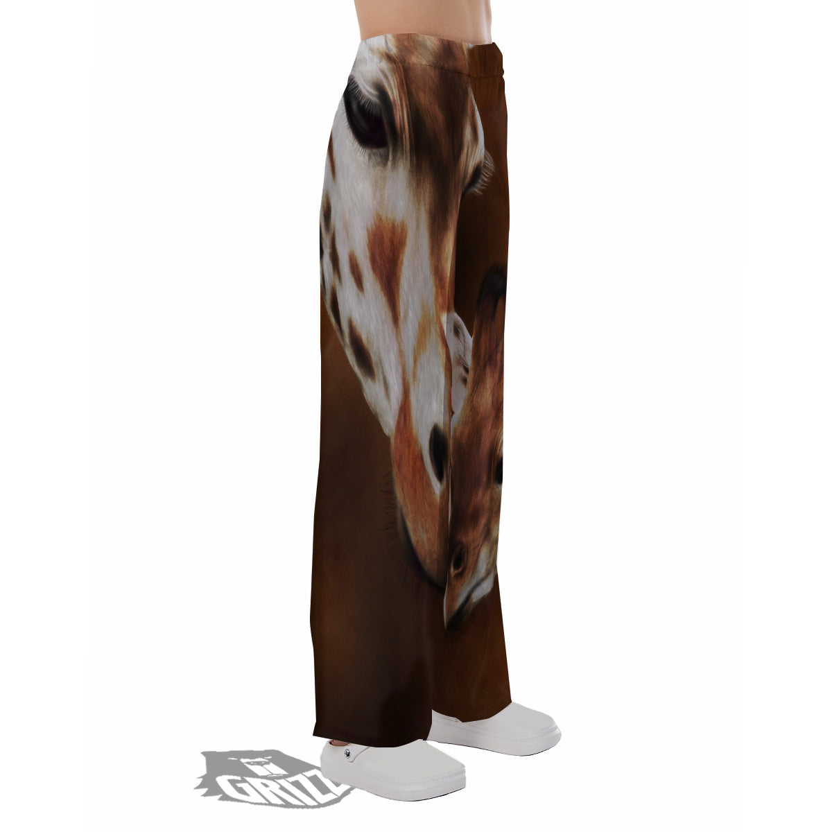 Giraffe Brown Print Pajama Pants-grizzshop