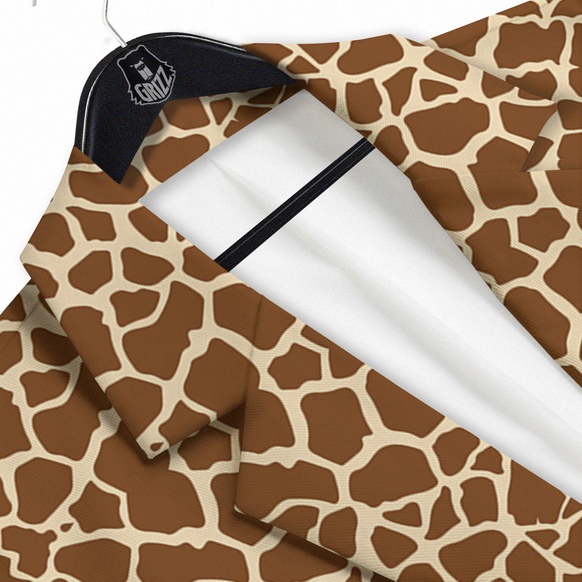 Giraffe Brown Print Pattern Men's Sport Coat-grizzshop
