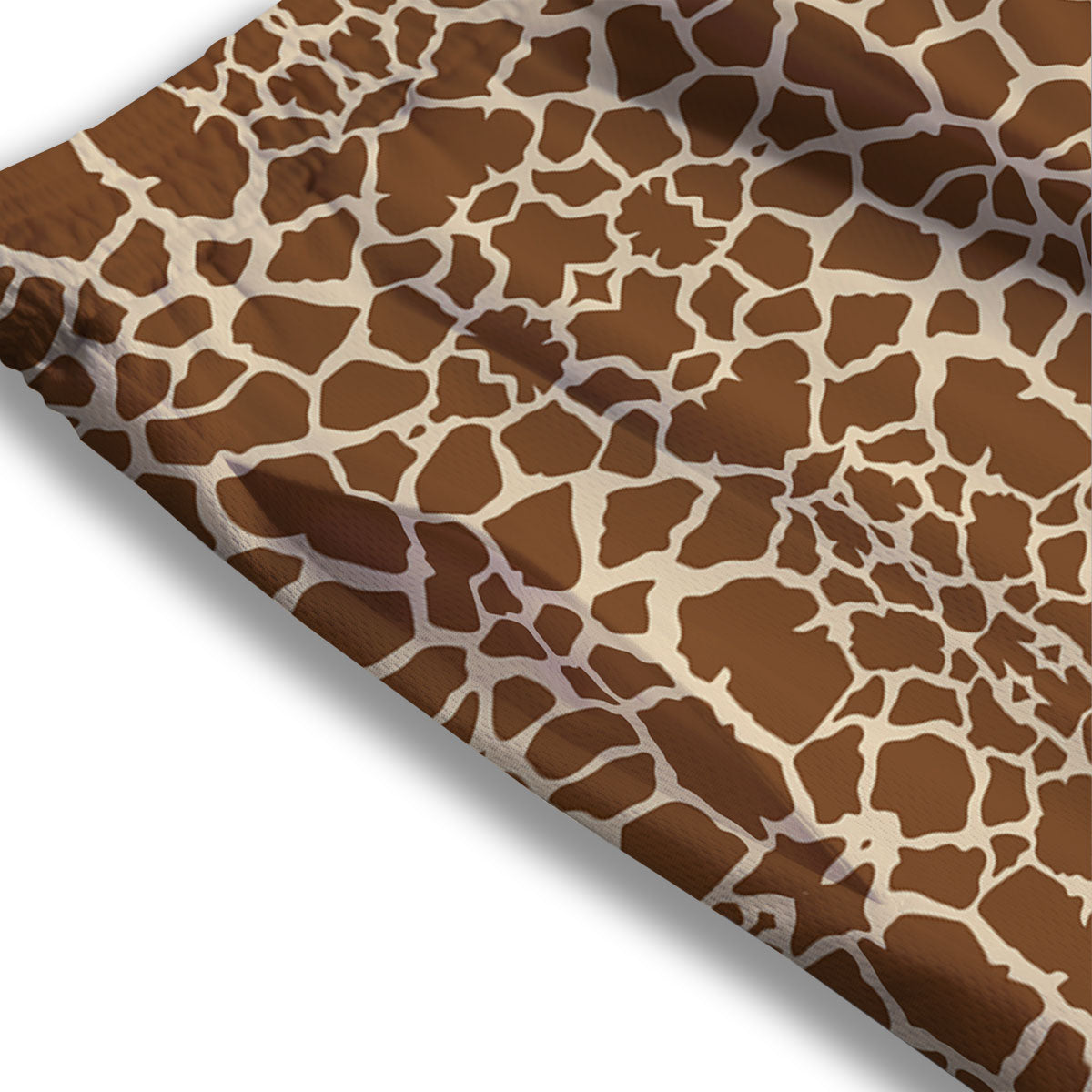 Giraffe Brown Print Pattern Mesh Shorts-grizzshop