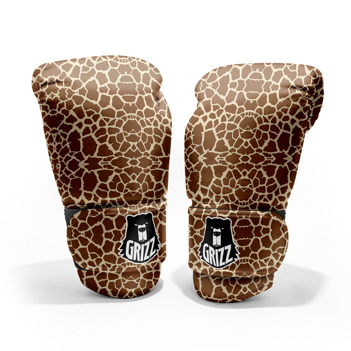 Giraffe Brown Print Pattern Sparring Gloves-grizzshop