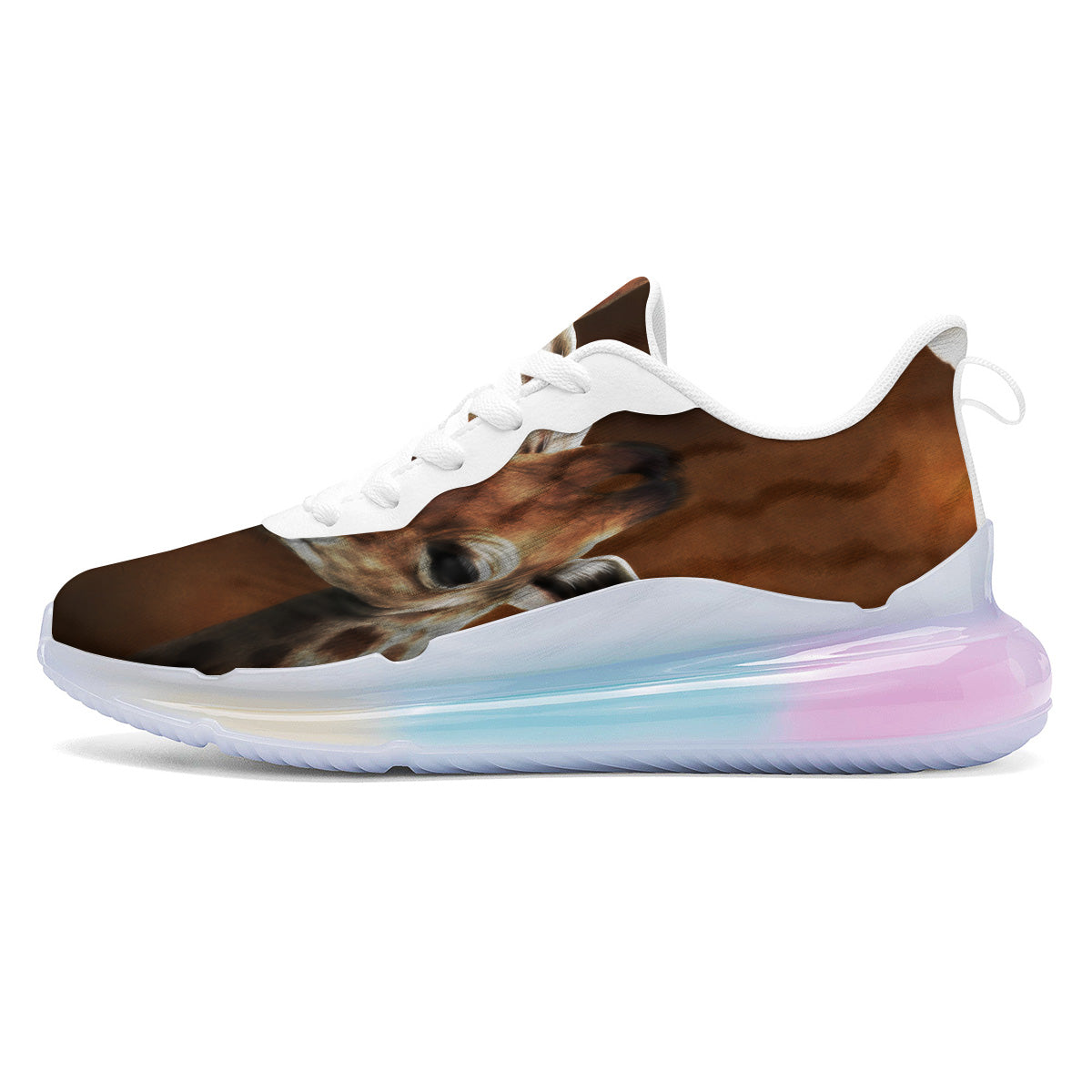 Giraffe Brown Print Running Sneakers-grizzshop